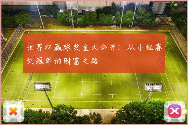 世界杯赢球奖金大公开:从小组赛到冠军的财富之路